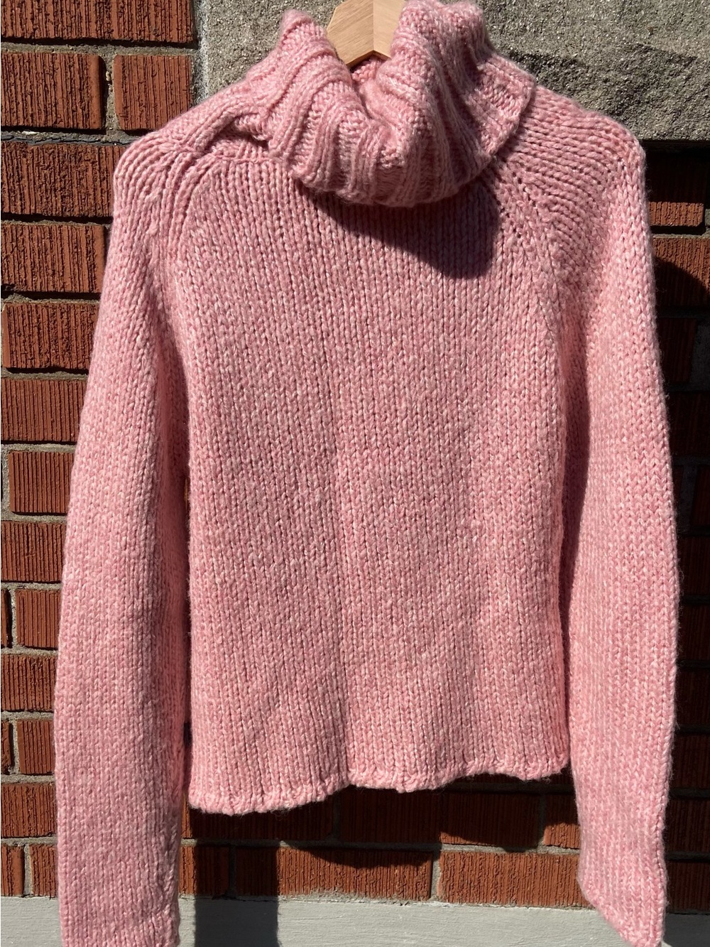 Roots Cozy Pink Turtleneck Sweater - Women's Soft Knit